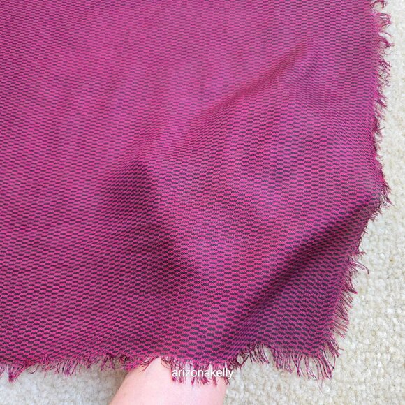 Coach Lightweight Burgundy Square Scarf Horse & Carriage - Picture 6 of 11